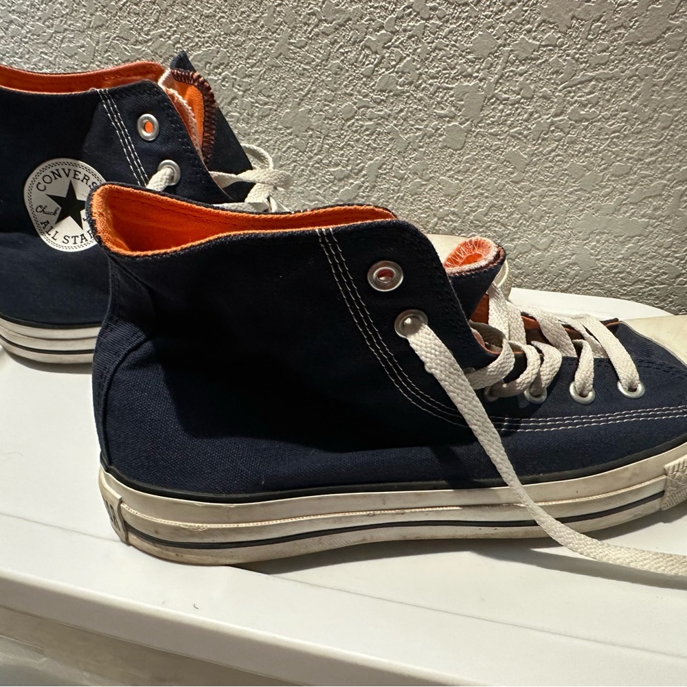 Converse High Top Sneakers - Denver Broncos Navy Exterior with Orange Interior - Picture 6 of 7
